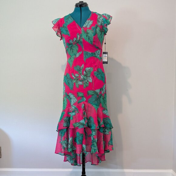 Tommy Hilfiger Rivera Floral Chiffon Dress Size 2 - Picture 1 of 7
